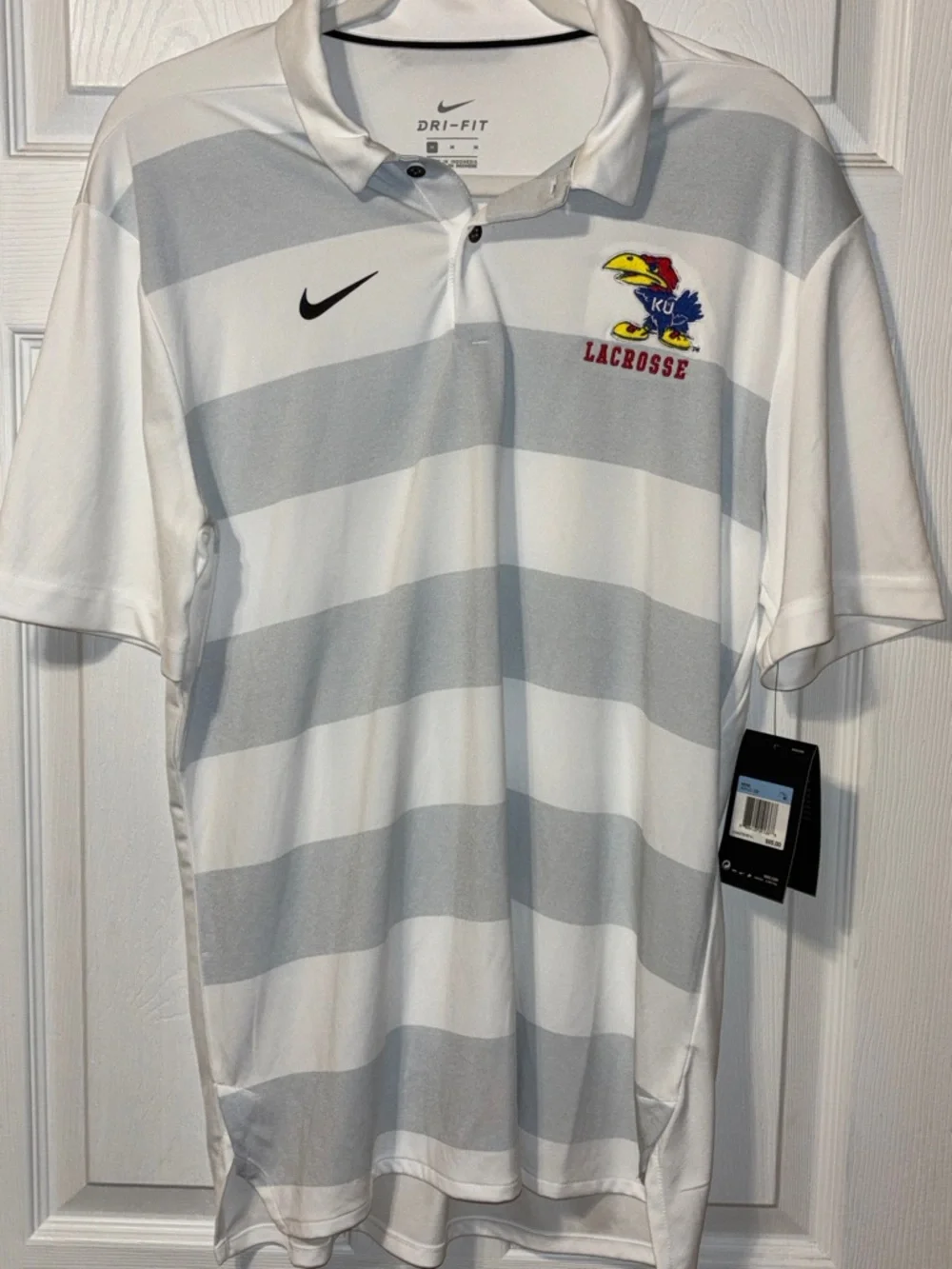 NWT University of Kansas Jayhawks Nike DriFit polo